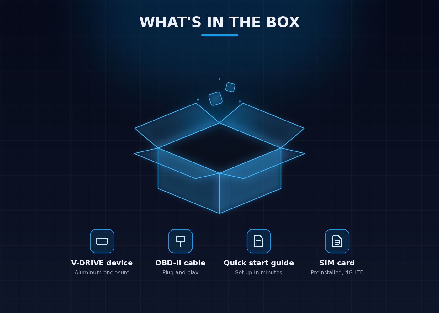What is in the V-DRIVE box